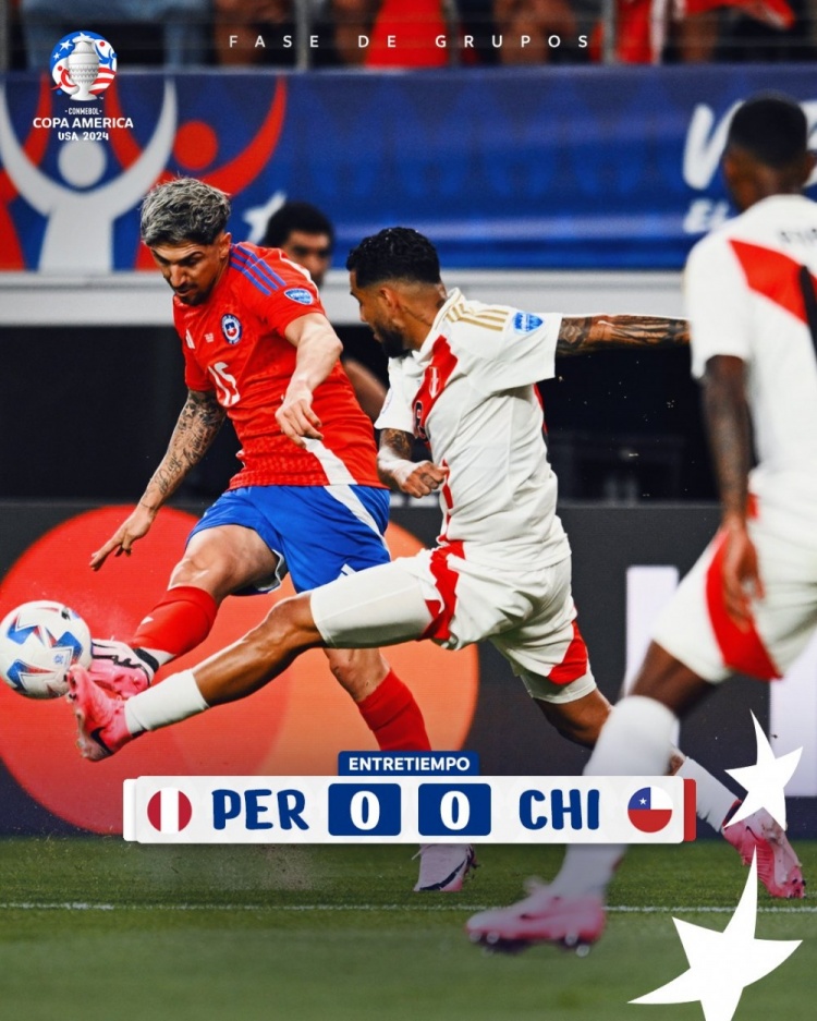 半场-智利暂0-0秘鲁 桑切斯门前错失良机智利零射正